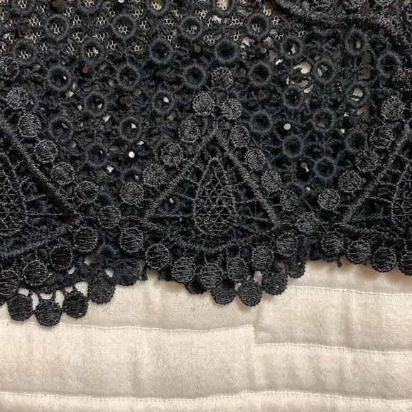 JOVANI Women’s Elegant Lace Beaded Midi Dress 4 Black - Picture 8 of 15